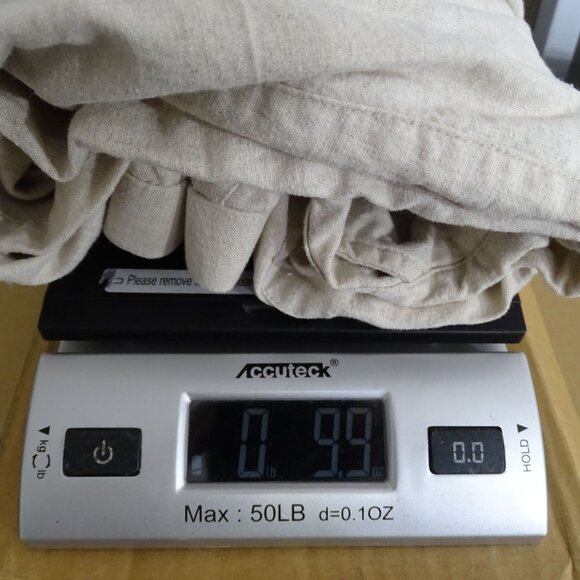 Vintage Cathy Daniels Beige Linen Blend Capri Pants Women Size 12 Button Accents - Picture 12 of 12